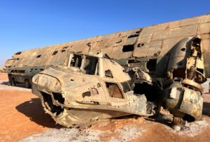 The sorry remains of PBY-5A N5593V in the Saudi desert where it has lain since 1960 Iain Macbeth