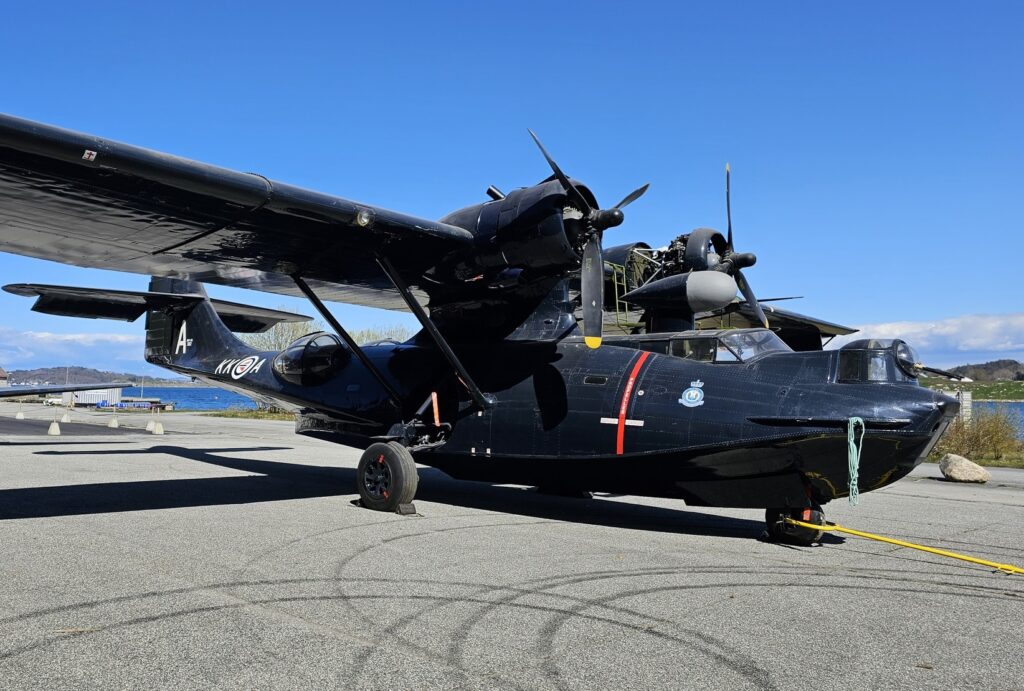 On her first outing from her hangar for many years, the Flyhistorisk Sola PBY-5A ‘48382’ was snapped by Ole Johan Berg at Stavanger, Norway on April 24th this year